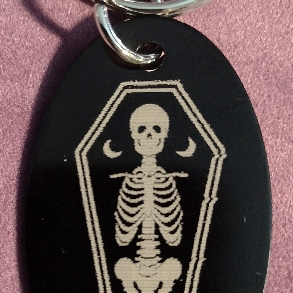 Skeleton Coffin Keychain